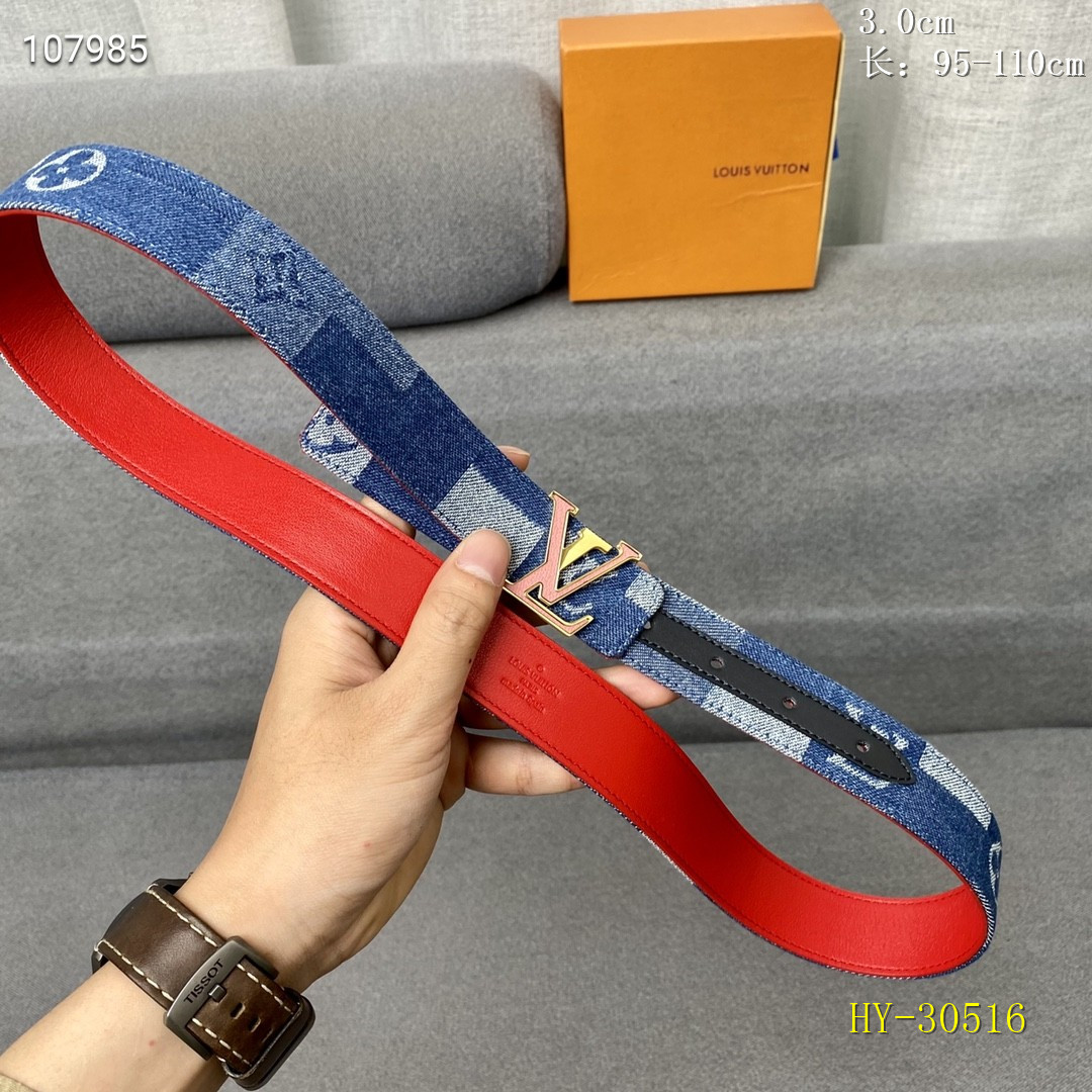 LV Belts 3.0 cm Width 017